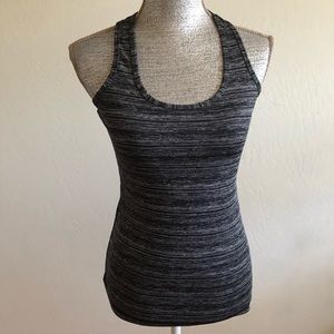 90 Degree Round Sleeveless Heather Gray Tank Top